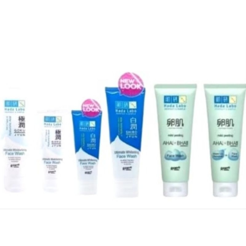 Hada Labo Face Wash Gokujyun Shirojyun & Tamagohada Sabun Cuci Muka