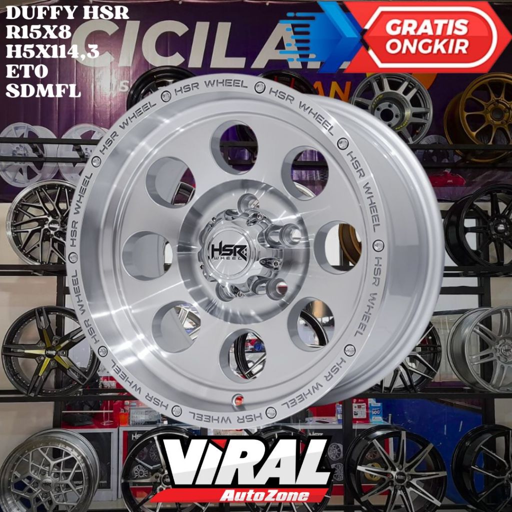 Velg Mobil Ring 15 HSR DUFFY R15 BISA UNTUK L300 , KUDA , HILUX SC , ESCAPE
