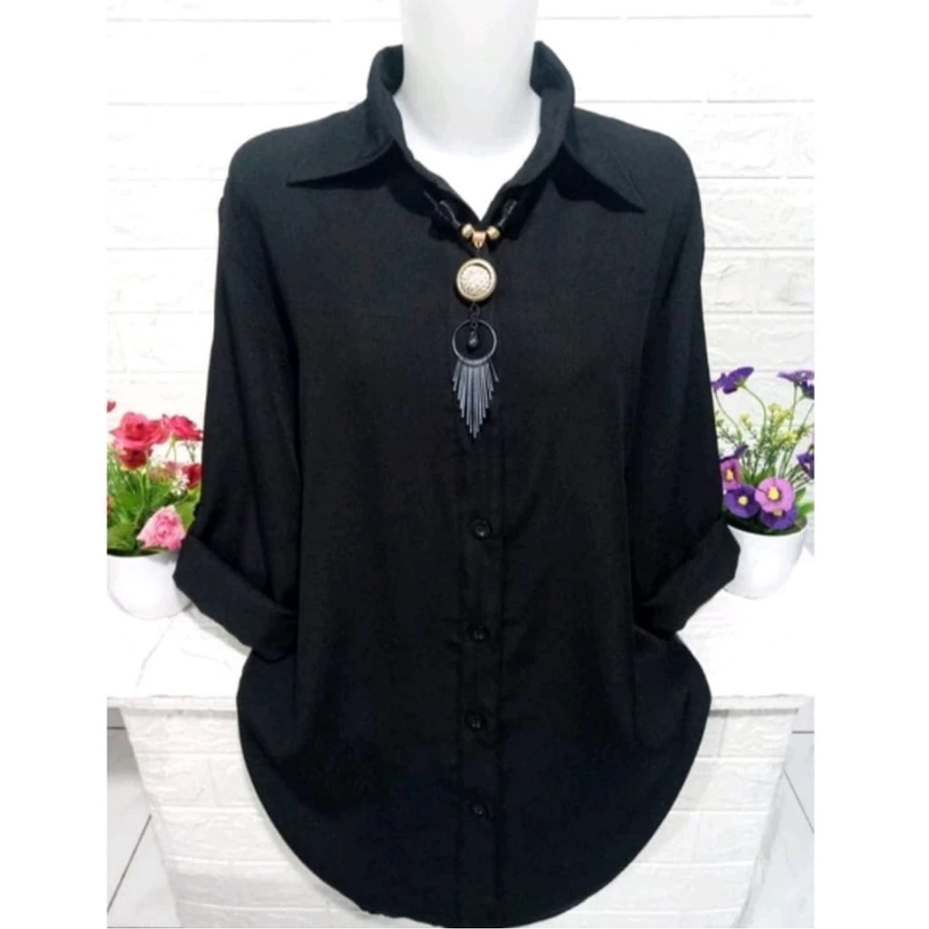 ATASAN WANITA KEMEJA CRINKLE AIRFLOW ATASAN WANITA TERBARU / BAJU WANITA BAHAN CRINKLE TERLARIS