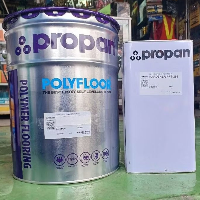 Cat Lantai Propan Polyfloor PFT-253-2K SB 20 Kg Set Varian Warna (Kargo Luar Kota)