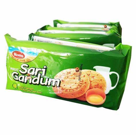 

Roma Biskuit Sari Gandum Renceng - Netto 10 bks x 39 gr.