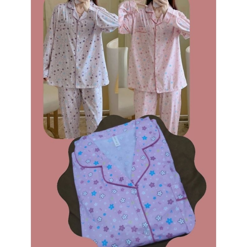 BAJU TIDUR WANITA / PIYAMA WANITA JUMBO STAR PINK
