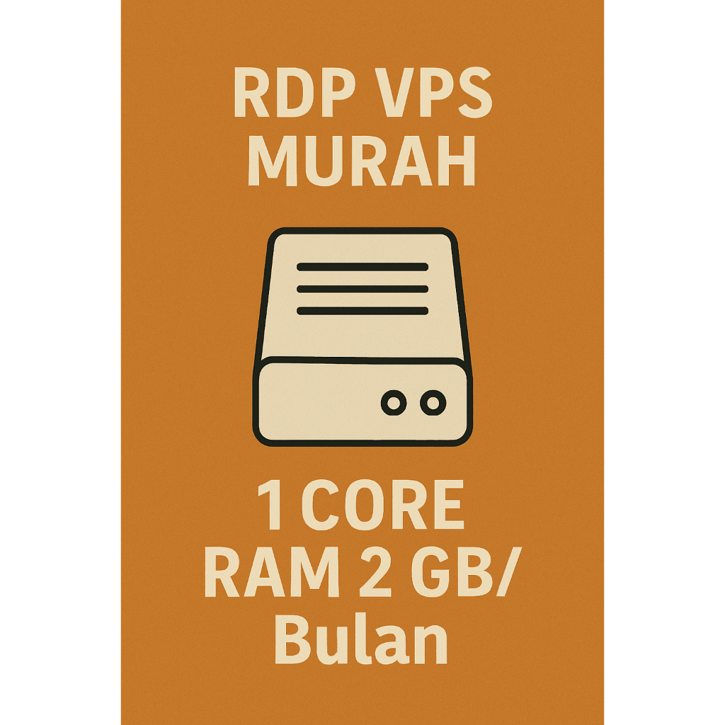 (ID09) RDP VPS Murah 1 CORE RAM 2 GB/Bulan