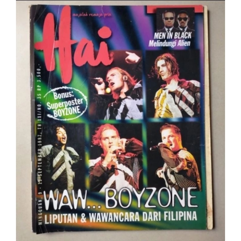 Majalah HAI 9 September 1997 : Konser Boyzone - Dewa 19 - Potret