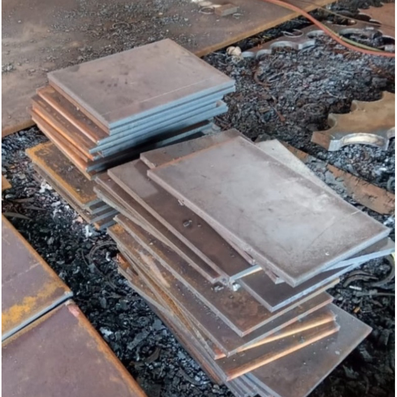 PROMO PLAT BESI HITAM DIMENSI 20cm x 20cm x 5mm