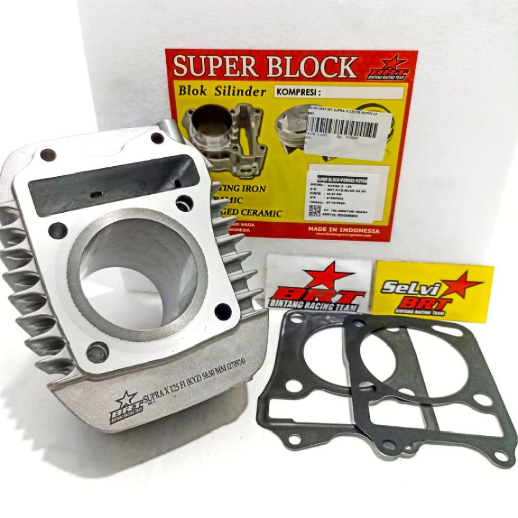 BLOK + PAKING SET CAST IRON BRT SUPRA X 125 KYZ 58.50