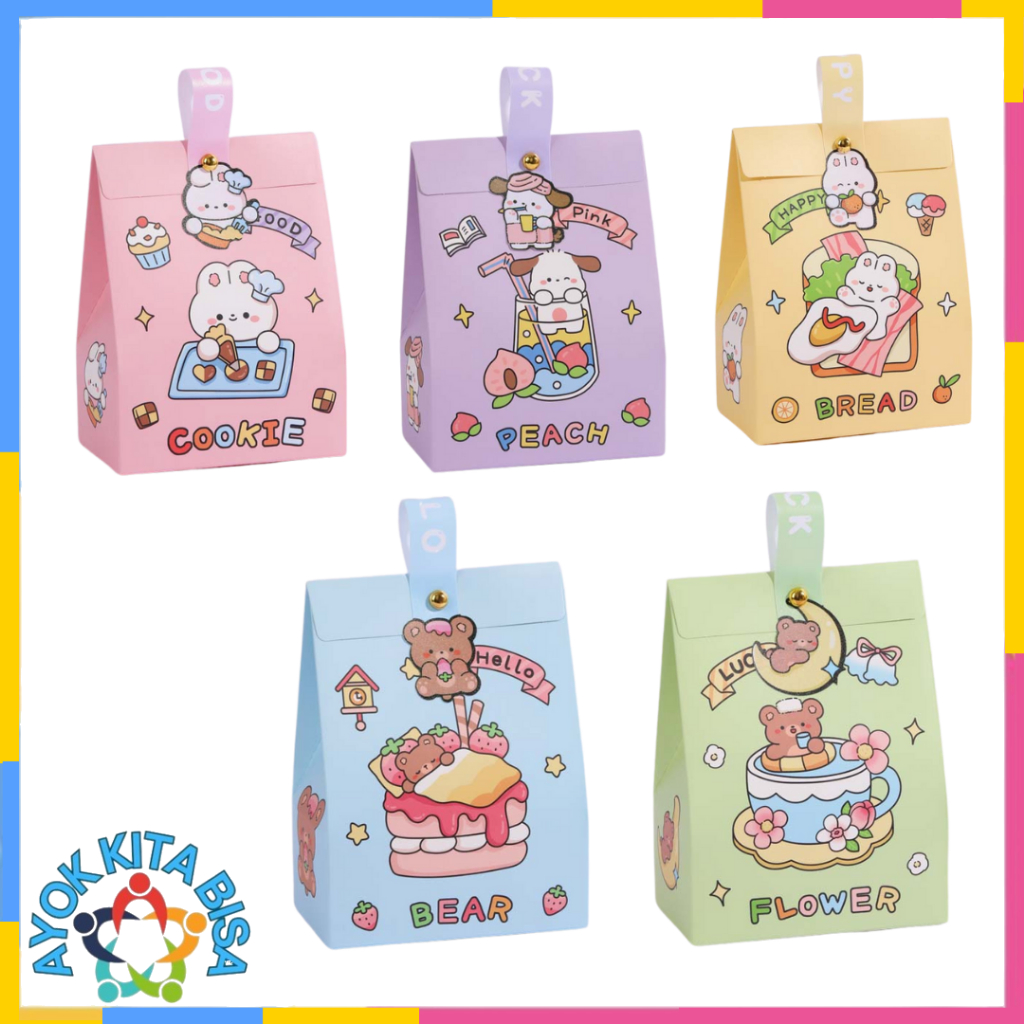 

AKB Goodie Bag Ulang Tahun Anak Motif Kartun Kotak Kado Tas Bingkisan Hadiah Hampers Ulang Tahun Anak Paper Bag Karakter Kotak Souvenir Box Kue Tentengan Souvenirs Party Supplies