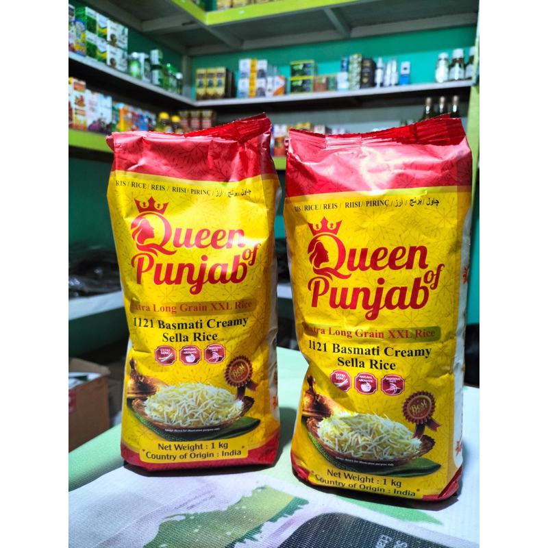 

Nasi Basmati Creamy Sell Rice 1kg Queen of Punjab