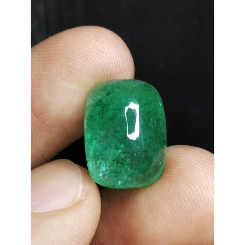 Natural Emerald Zamrud 15 x 11 x 7 mm 10.7 Ct Colombia Green Beryl Color Hijau Asli Cushion Cabochon