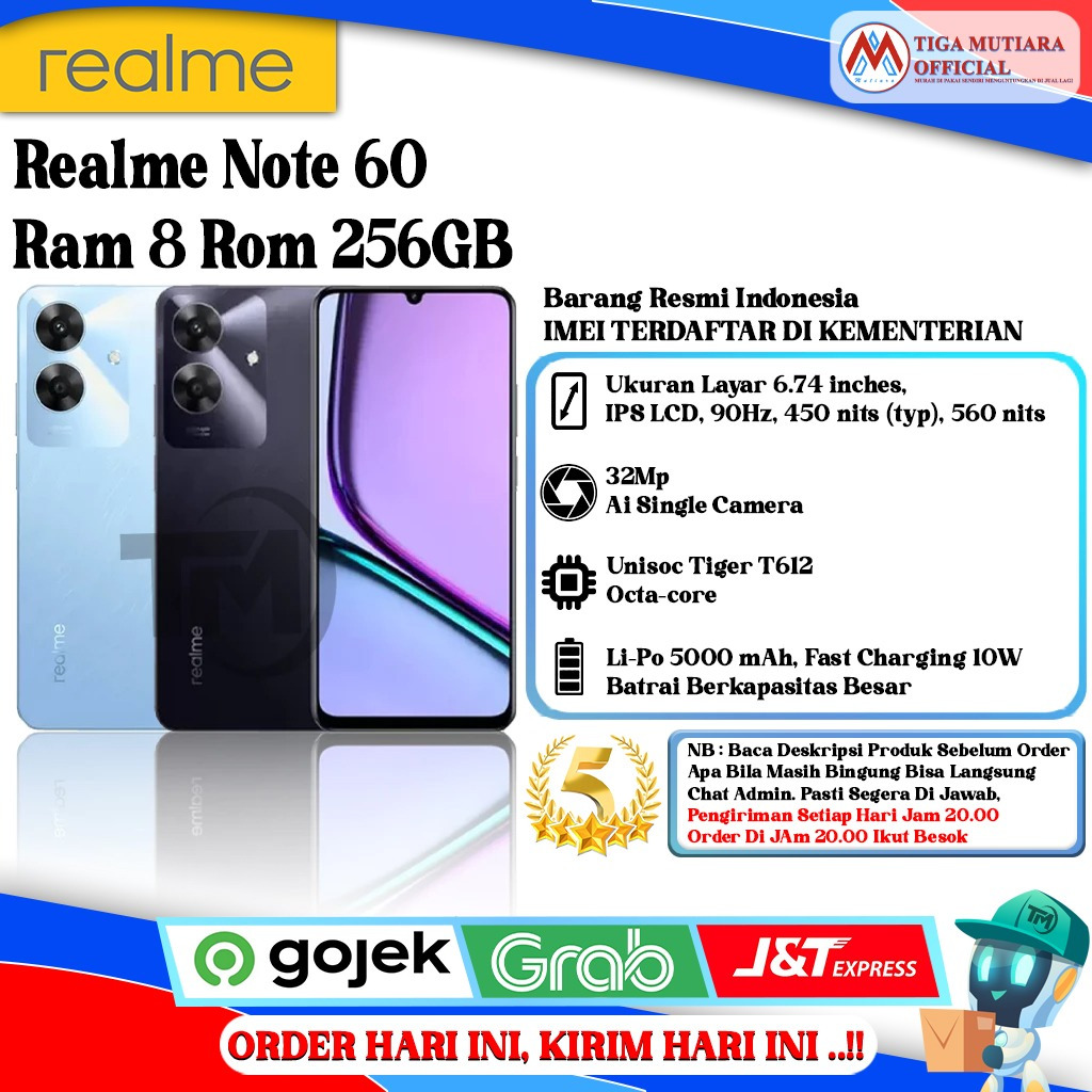 Realme Note 60 Ram 4/64GB I Ram 6/128GB I Ram 8/256GB Segel Original & Bergaransi Resmi