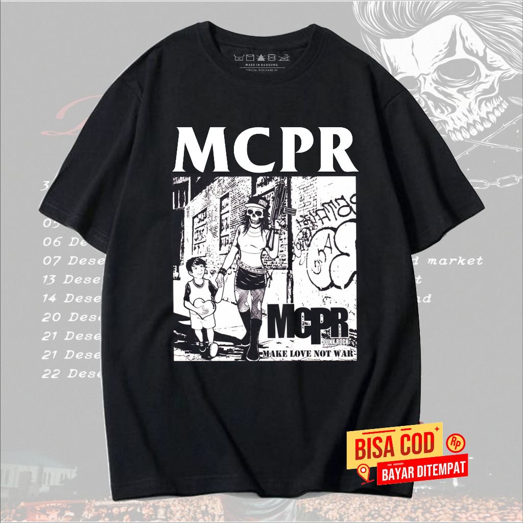 KAOS MCPR Maladaptif Teror Crew pendek pria band original distro - T-Shirt pendek Mcpr distro origin