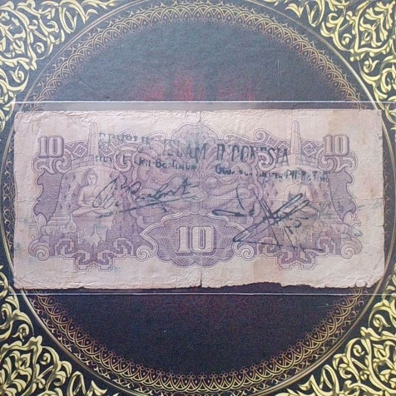 Uang Republik Islam Indonesia 10 rupiah 1947 fine