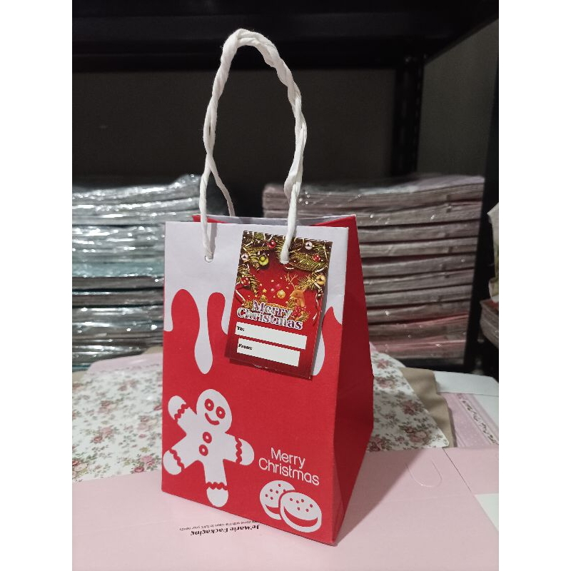 

Paperbag kraft natal 11*11*17cm @10pcs