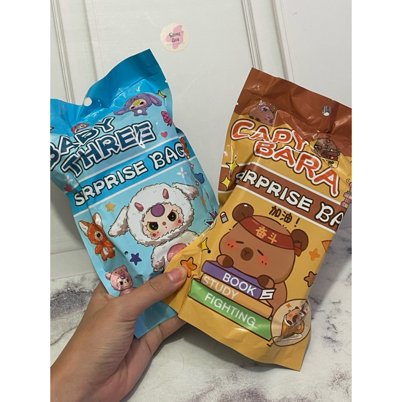 BLIND BOX KEMASAN SACHET CAPY BARA SURPRISE BAG - BABY THREE SURPRISE BAG - BLIND BOX CAPYBARA
