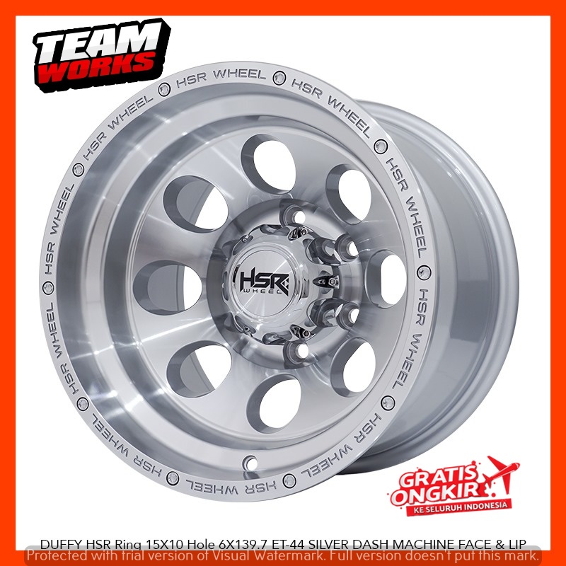 VELG MOBIL PANTHER NEW TRITON RING15 TYPE HSR DUFFY LEBAR 10 PCD 6X139,7 SILVER POLISH