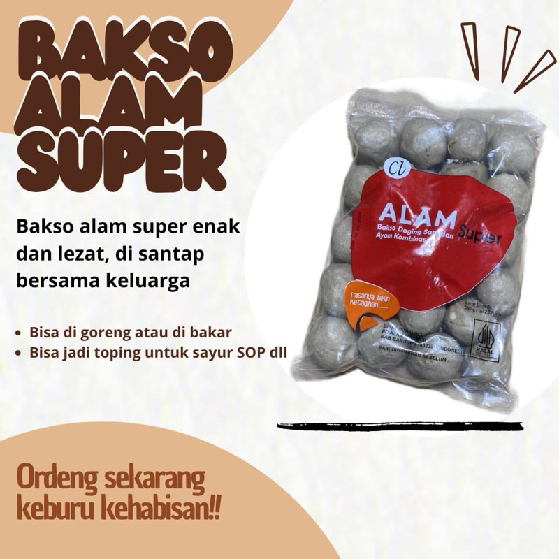 

Bakso Alam Super CL premium isi 25 Bakso