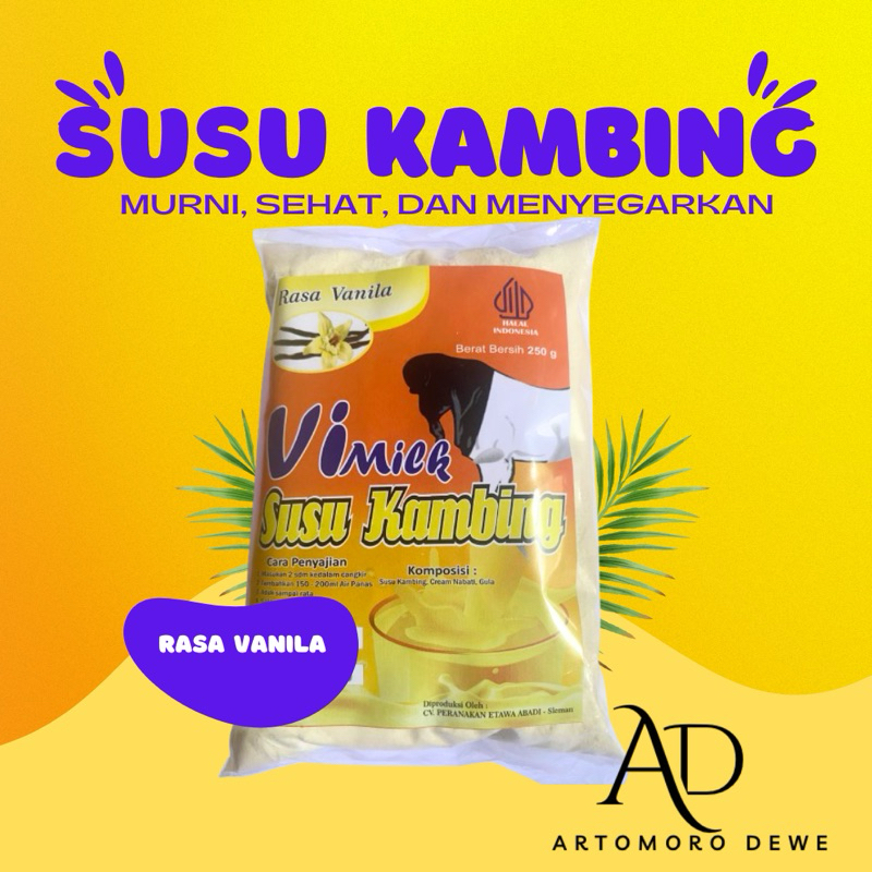 

Susu Kambing Etawa Rasa Vanilla 250g