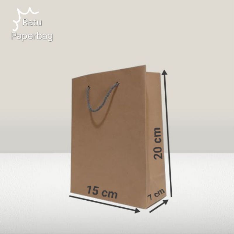 

Paperbag murah/Paperbag coklat polos/Tas kertas/Tas kado (Souvenir kecil) 15×7×20