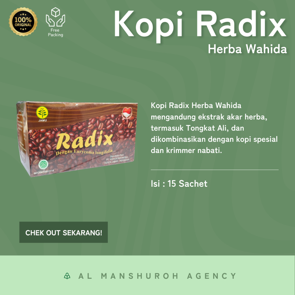 

Kopi Radix - Herba Wahida dengan Eurycoma Longifolia