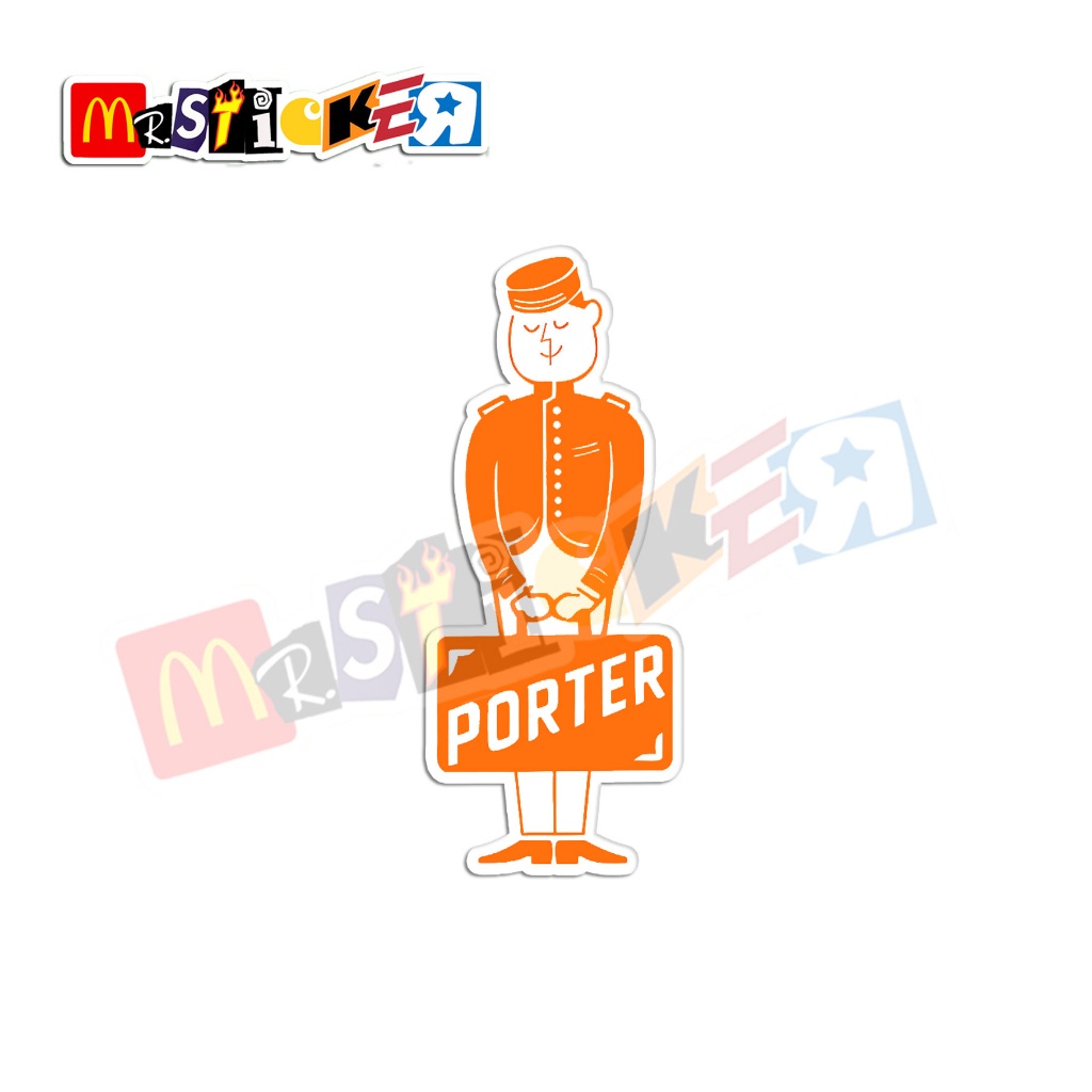 

sticker Porter yoshida company tokyo japan graphic logo diecut stiker