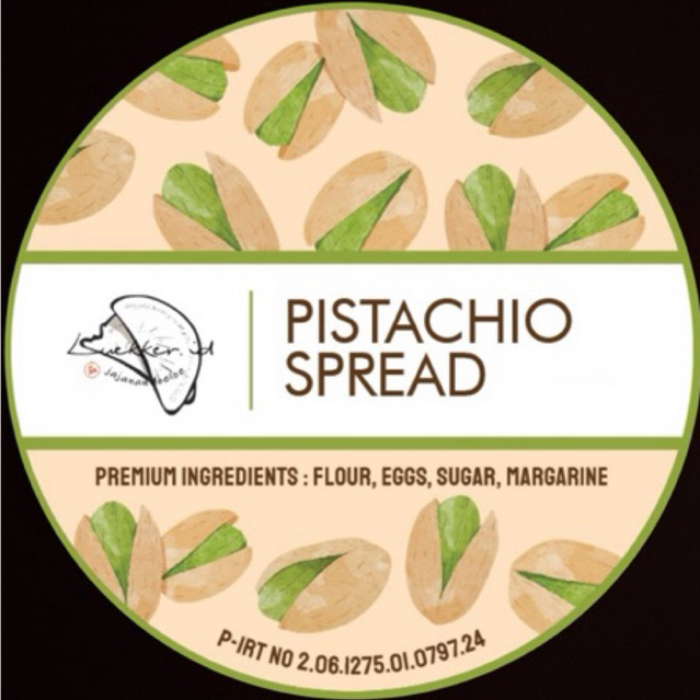 

5 Pcs Lekker Pistachio Spread (100 pistachio paste + Callebaut W12).
