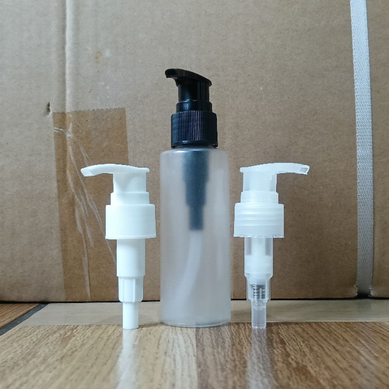 BOTOL PUMP 100ML RF NATURAL FROSTED TUTUP PUMP LOTION VARIAN WARNA/BOTOL PUMP 100ML PLASTIK AESTHETI