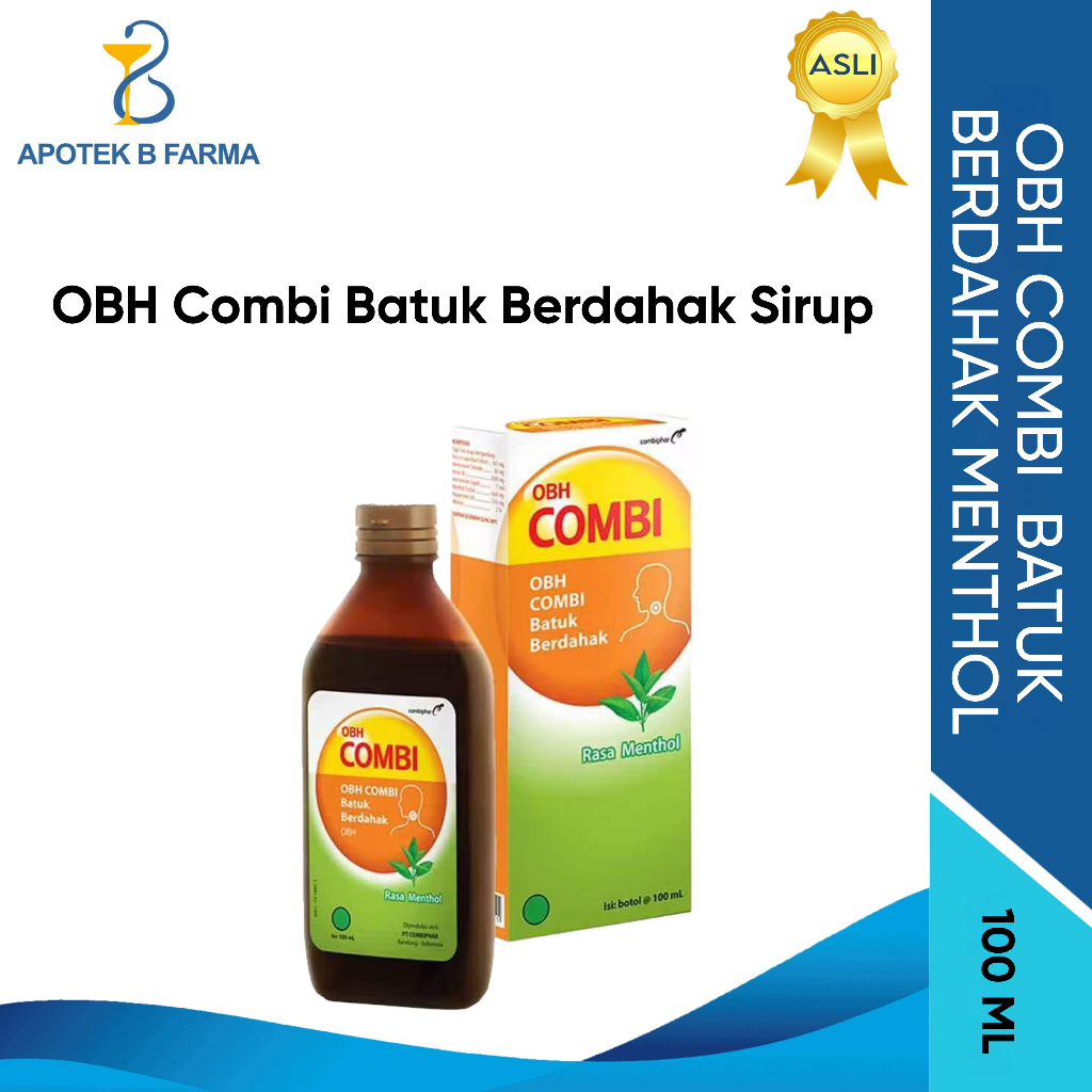 OBH Combi Batuk Berdahak Sirup 100ml - OBH Combi Sirup Regular / Original Rasa Menthol / Jahe / Obat