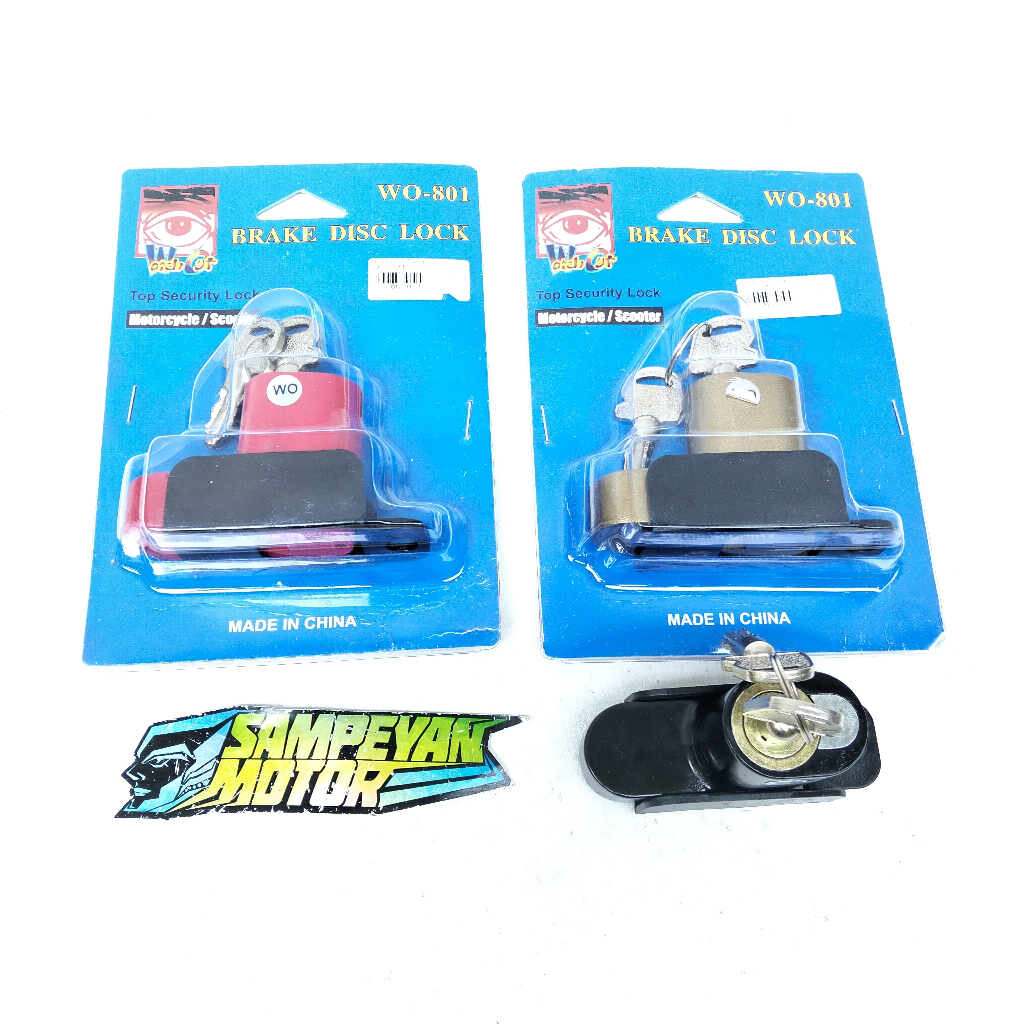 Gembok Rem Murah Kunci Cakram Kuat Sepeda & Motor Disk Brake Lock Safety Anti Maling Moto Lock Vario