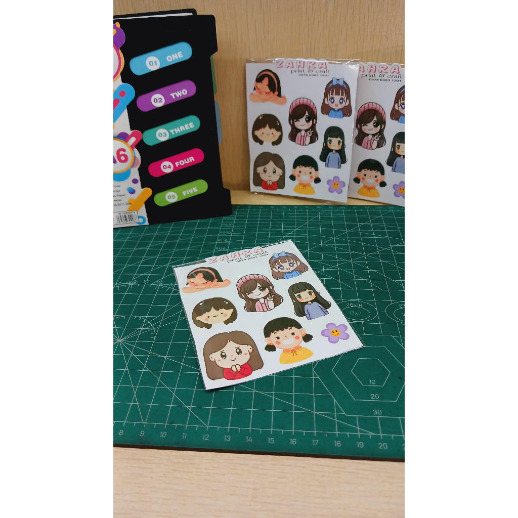 

( 1 PCS ) Sticker Sheet Scrapbook Lucu / Stiker Buku Diary Aesthetic