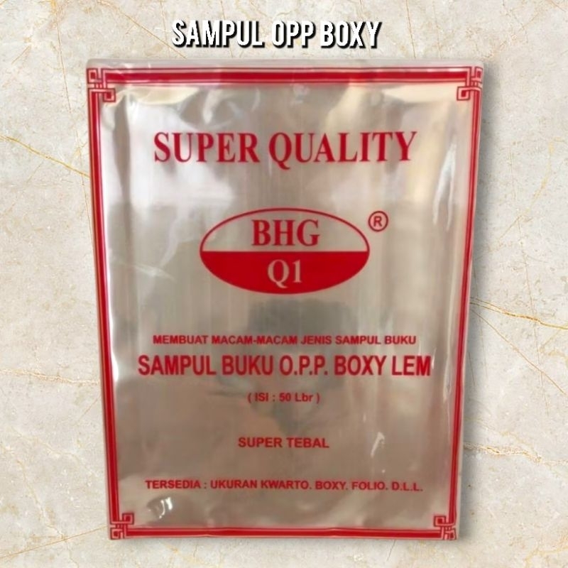 

sampul plastik bhg opp boxy sampul buku campus panjang sampul plastik boxy 10 lembar
