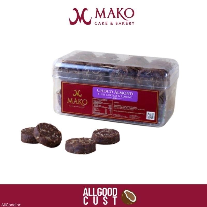 

MAKO Choco Almond , Kue kukis kering Coklat Kacang