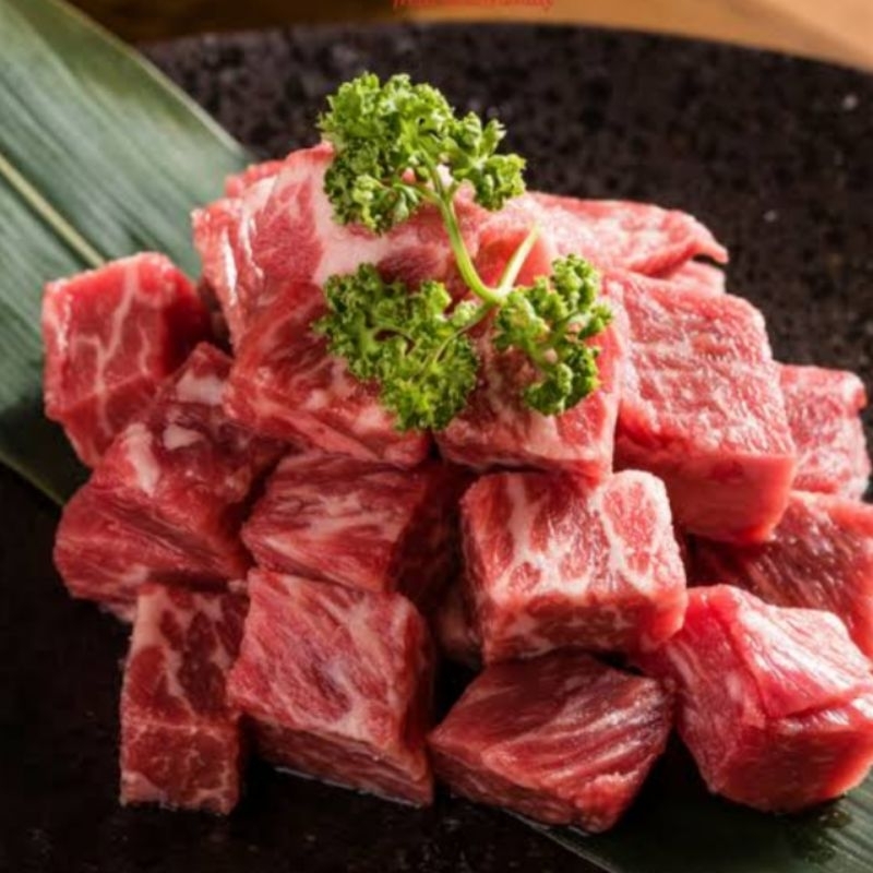 

SAIKORO BEEF WAGYU MELTIQUE CUBE DAGING KOTAK DADU 500 gram
