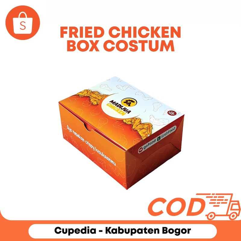 Box Chicken Custom Murah | Kotak Ayam Goreng Fried Chicken Take Away Kemasan UMKM