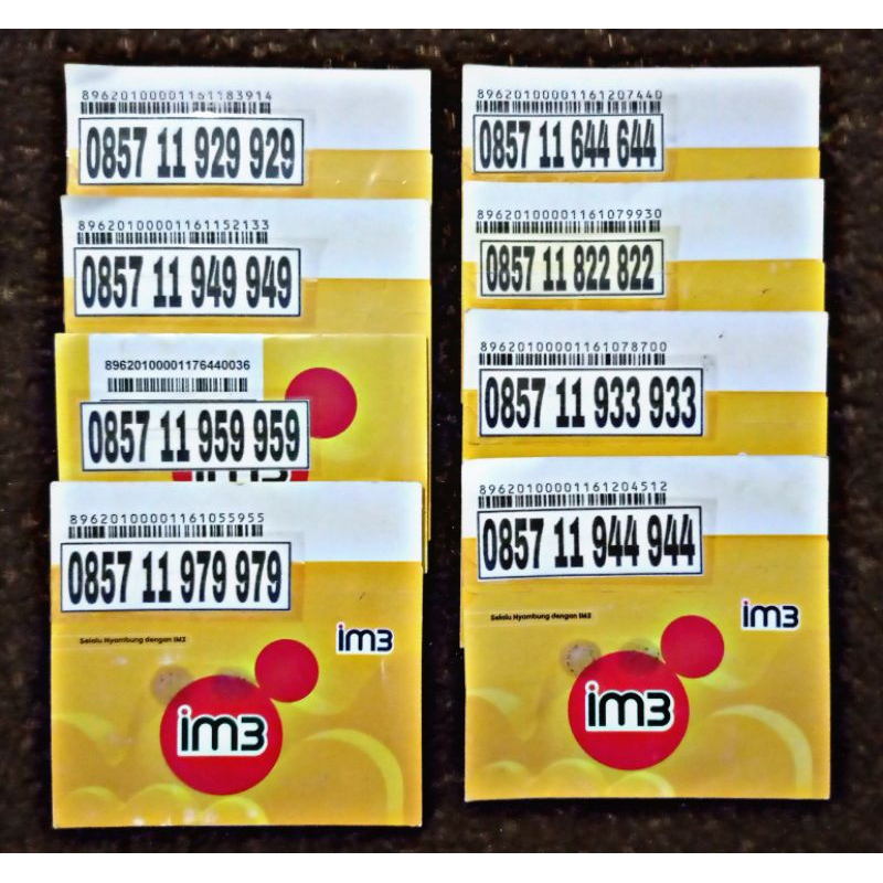 Nomor cantik kartu Perdana im3 angka Rapi Ekor Double AAB AAB Nomor cantik kartu Im3 Ekor double ABA