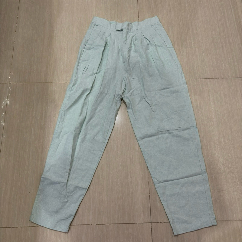 Cotton On Women Trouser Long Pants Green Light - Celana Bahan Panjang Wanita Hijau Mint
