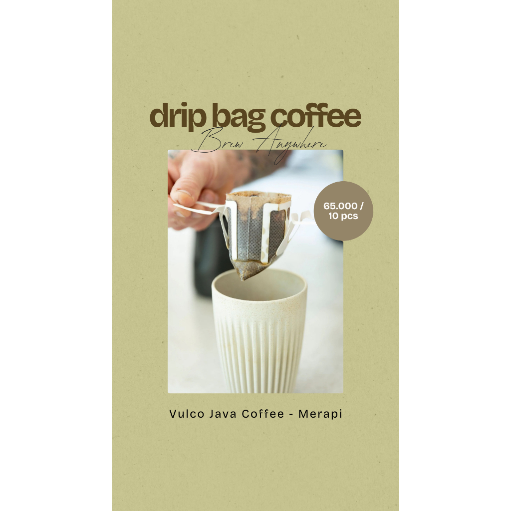 

Drip Bag Vulco Java Coffee Merapi Arabika Filter Easy Drink