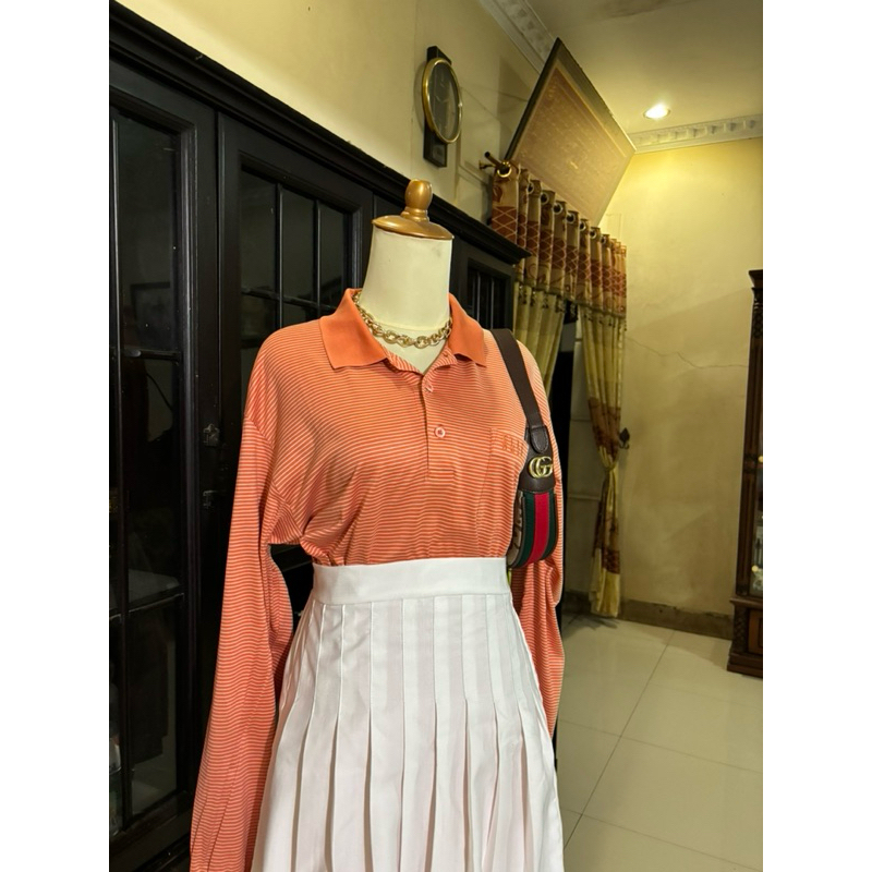 ELLE GOLF POLO / KEMEJA ORANGE BRANDED THRIFT