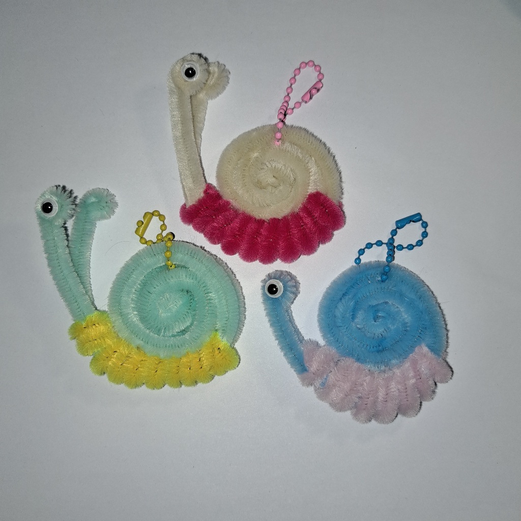 Gary the Snail Keychain | Gantungan Kunci Gary si Siput | Gantungan Kunci | Ganci Kawat Bulu