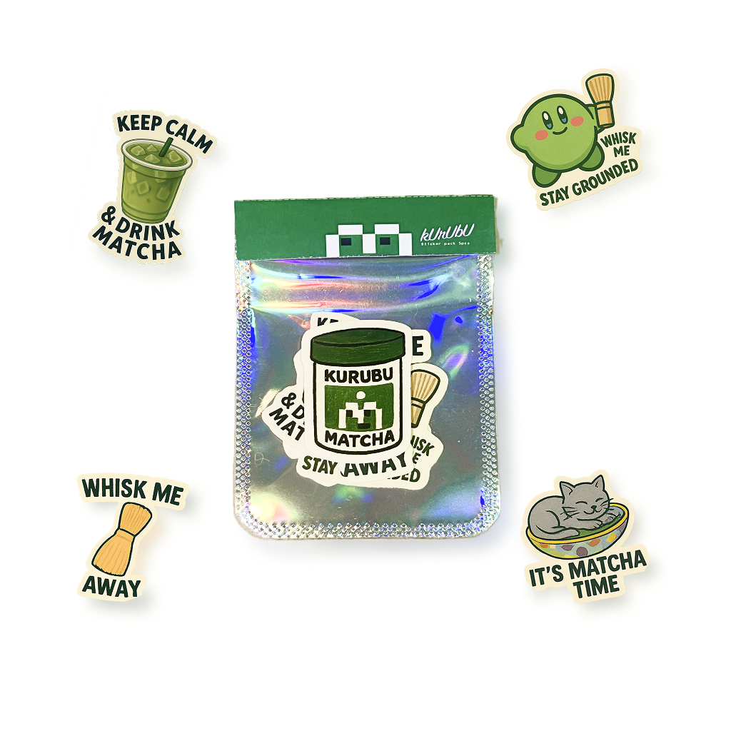

Kurubu Matcha Sticker Set