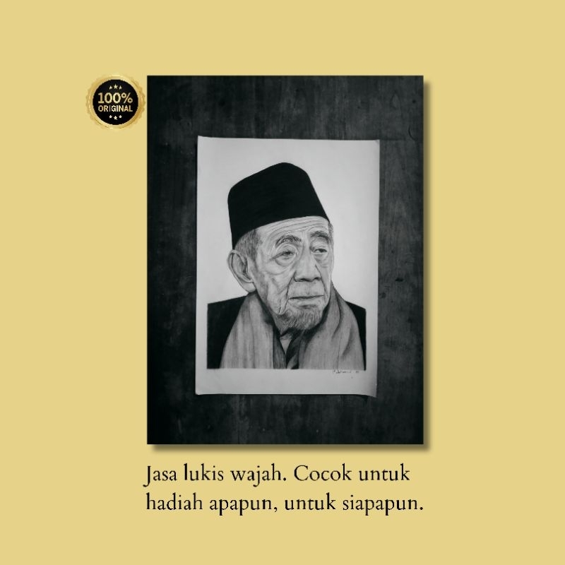 

kado ulang tahun lukisan wajah pensil ukuran A4