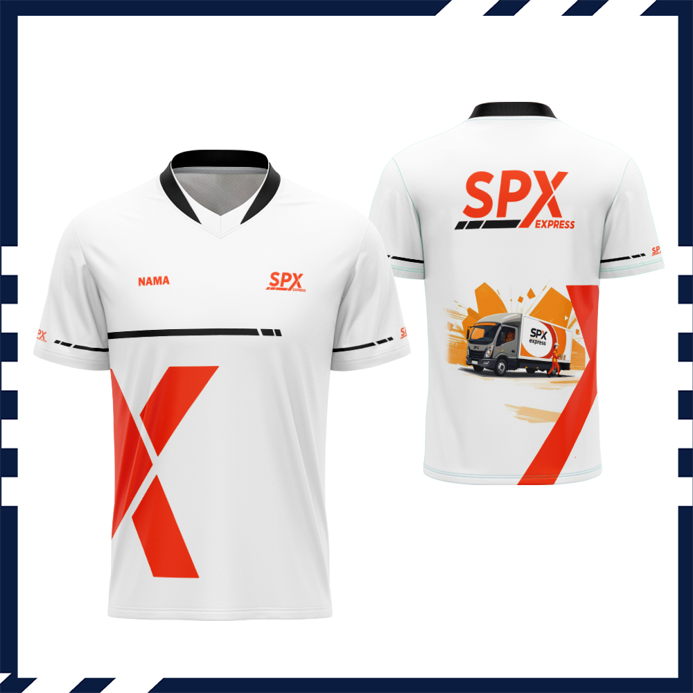 Jersey SPX Express Fullprint | Baju Pria Kurir Paket Shopee SPX Express | Kaos Driver