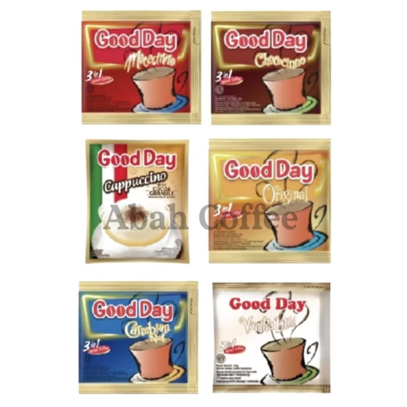 

KOPI RENTENGAN good day cappucino good day carrabian nut chocino moccacino original vanilla