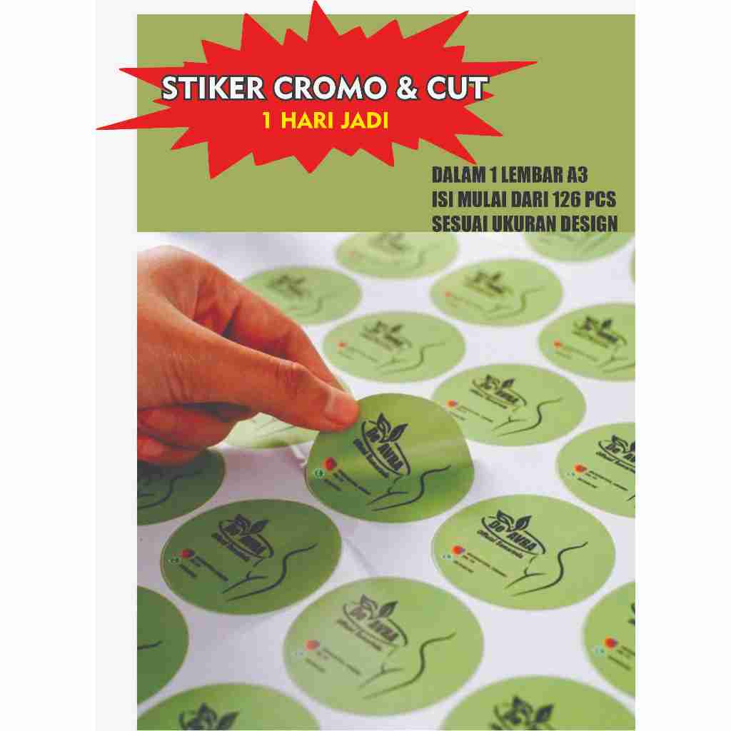 

STIKER LABEL PRODUK MAKANAN | STIKER CROMO A3+ QUANTAC | STIKER HIGH QUALITY