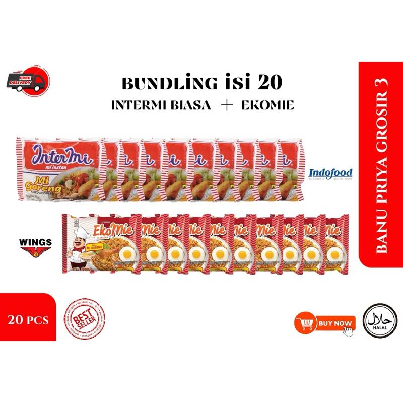 

Maknyuss1 Intermie Goreng X Intermie Pedas X Ekomie Goreng ( Paket 20 Pcs )
