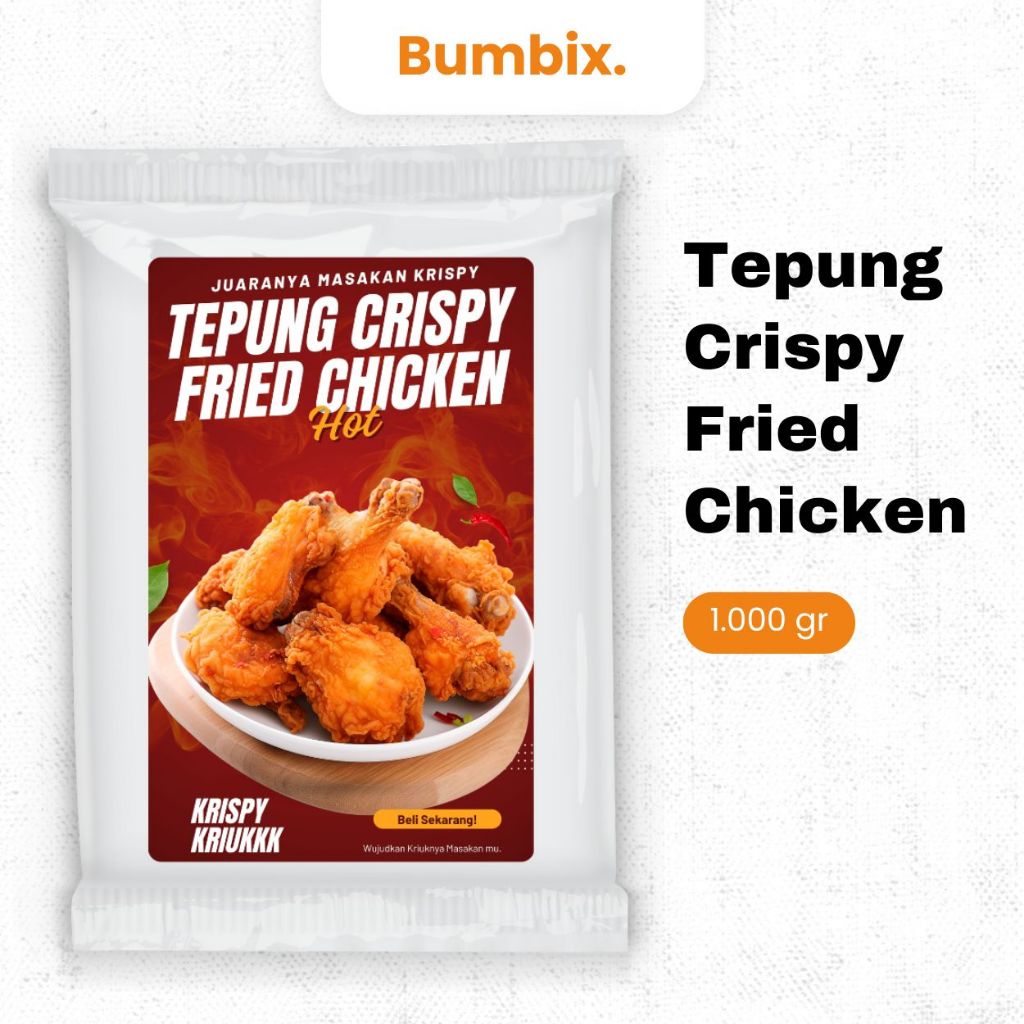 

Bumbix Tepung Crispy Fried Chicken Hot 1kg