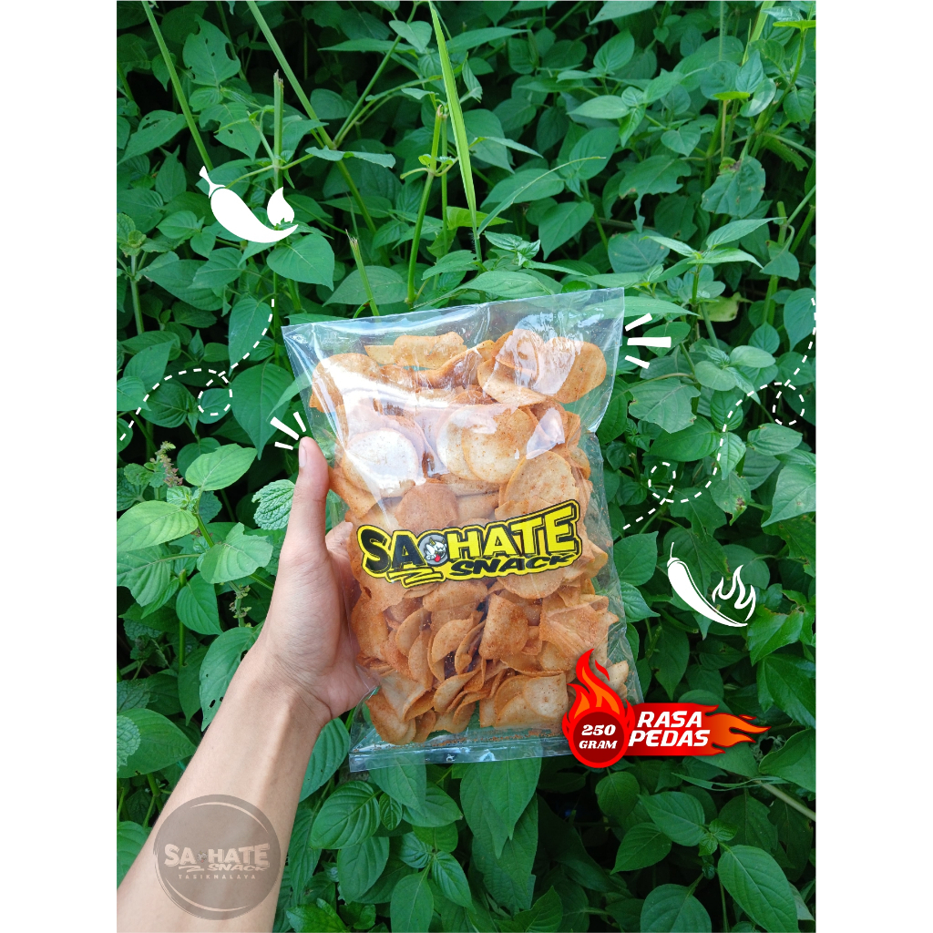 

Keripik Molring Sa-hate Snack Tasikmalaya Rasa Pedas - 250gr