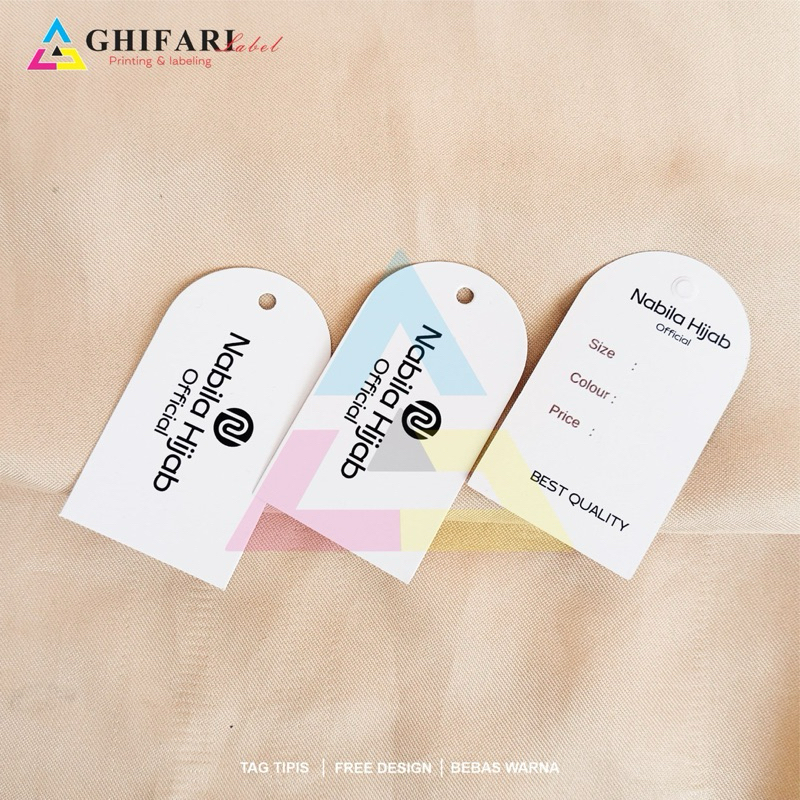 

label tag 100pcs ketebalan 260gsm bisa cetak bulak balik bebas bentuk free desain