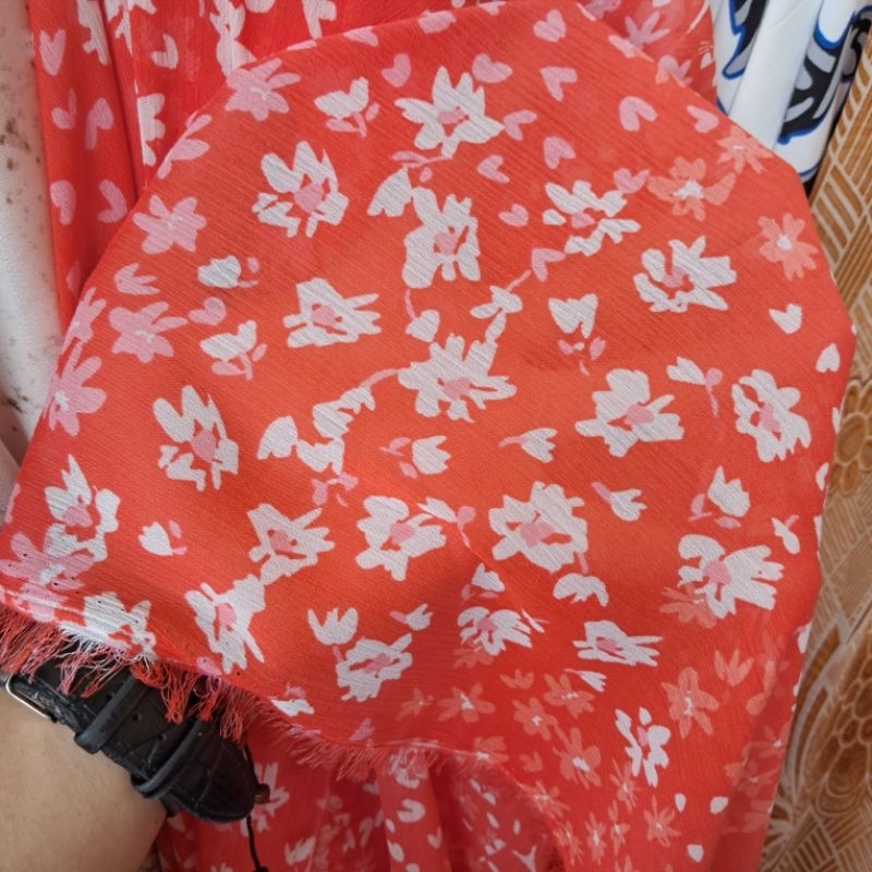 kain sifon motif kembang - kain sifon yoryou premium - kain sifon mid yoryou motif kembang