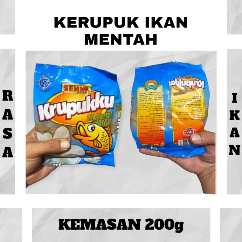 

KERUPUK IKAN MENTAH RASA IKAN KEMASAN 200gr