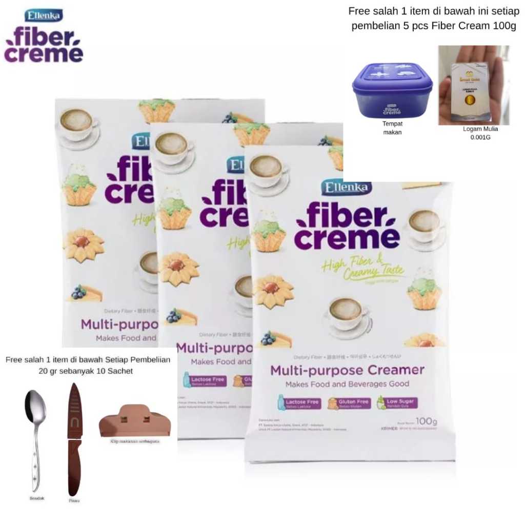 

Ellenka FIBER CREME - Pengganti Santan (1 sachet - 20g / 100g)
